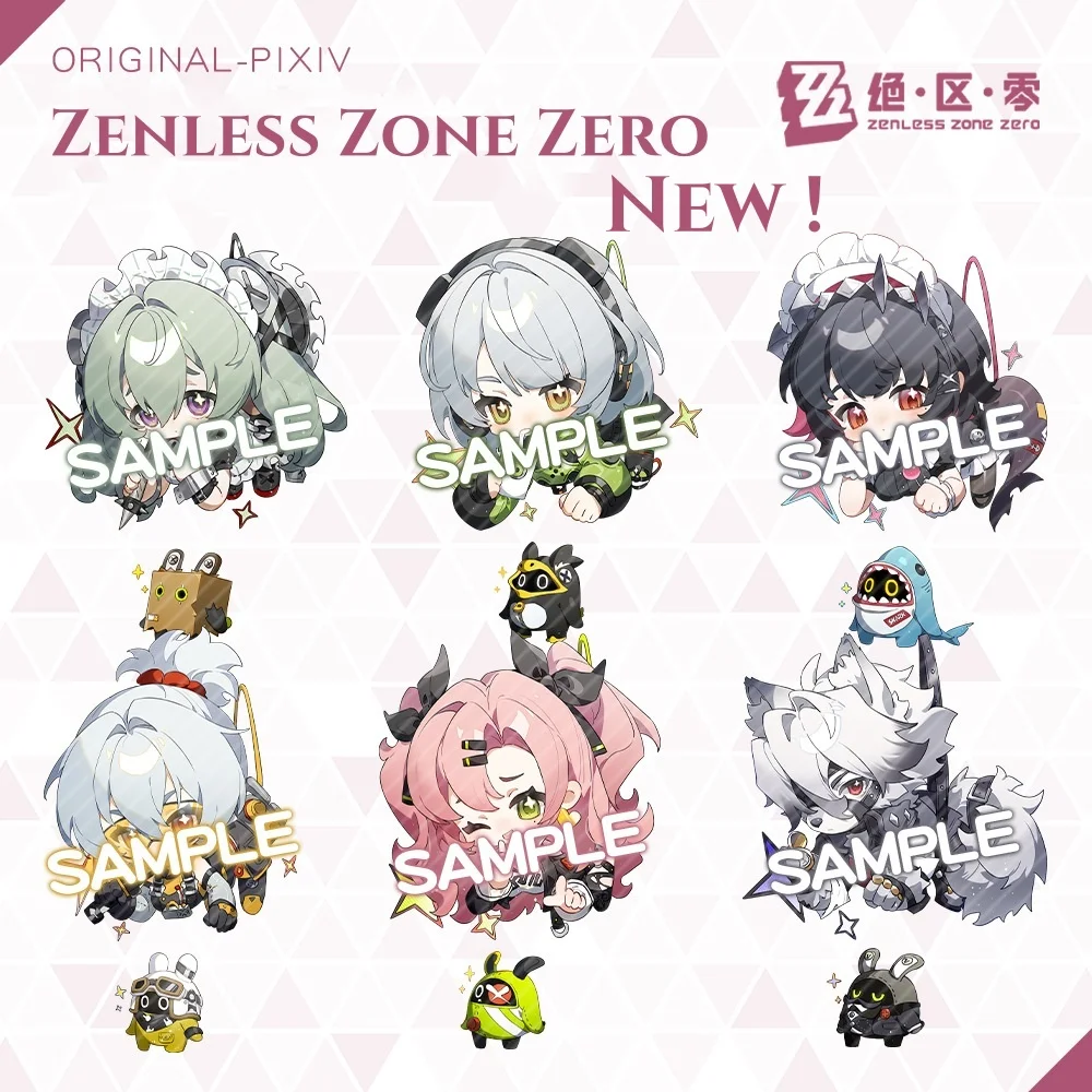 

New Cartoon Anime Cute Keychain Zenless Zone Zero Ellen Joe Hoshimi Miyabi Nicole Pendant Key Ring Backpack Jewelry Badge Gift