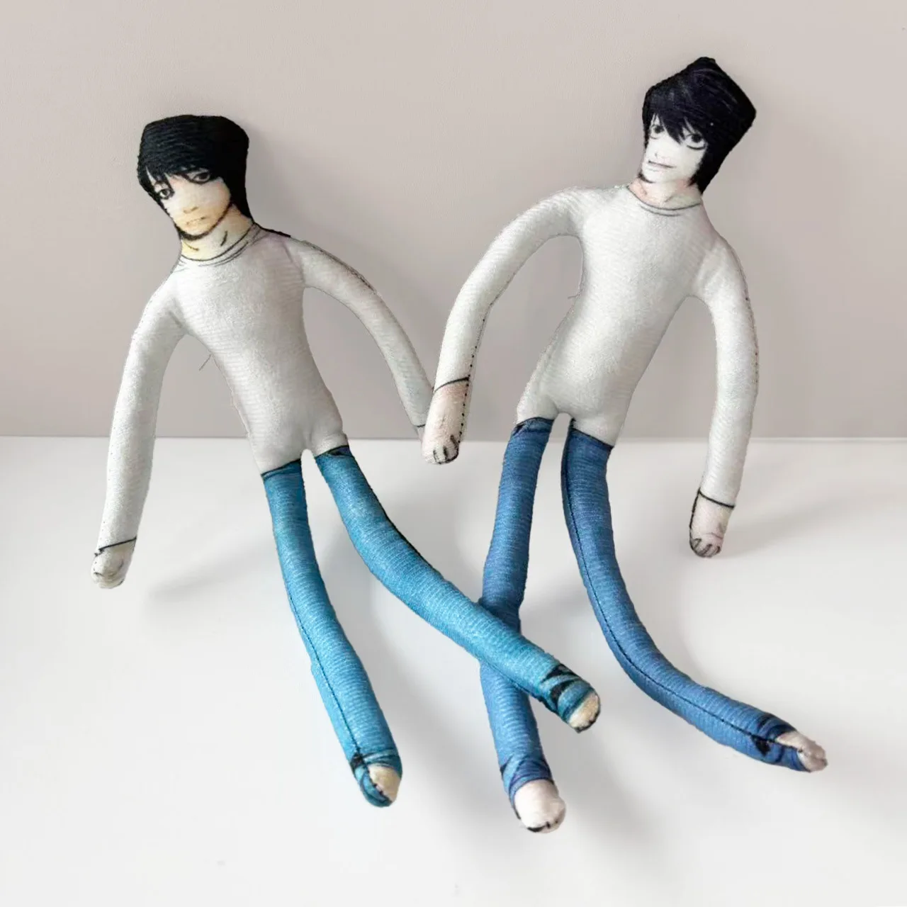 Anime L·Lawliet Figure Yagami Light Cosplay Doll L Plush Stuffed Doll Abstract Model Fashion Room Decoration Toys Halloween Gift