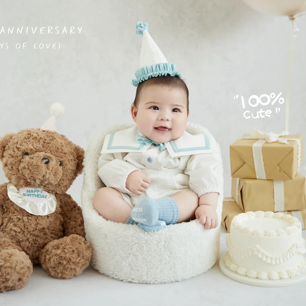 

Baby Boy First Birthday Outfit Square Collar Shirt Short Cake Hat Blue Socks Best Baby Girl 1st Birthday Clothes Photo Outfit