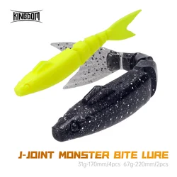 Kingdom Artificial Jointed Soft Fishing Lure 170mm 31g 220mm 67g PVC Soft Baits Swimbaits Sinking Lure Bass Trout Zander Pike