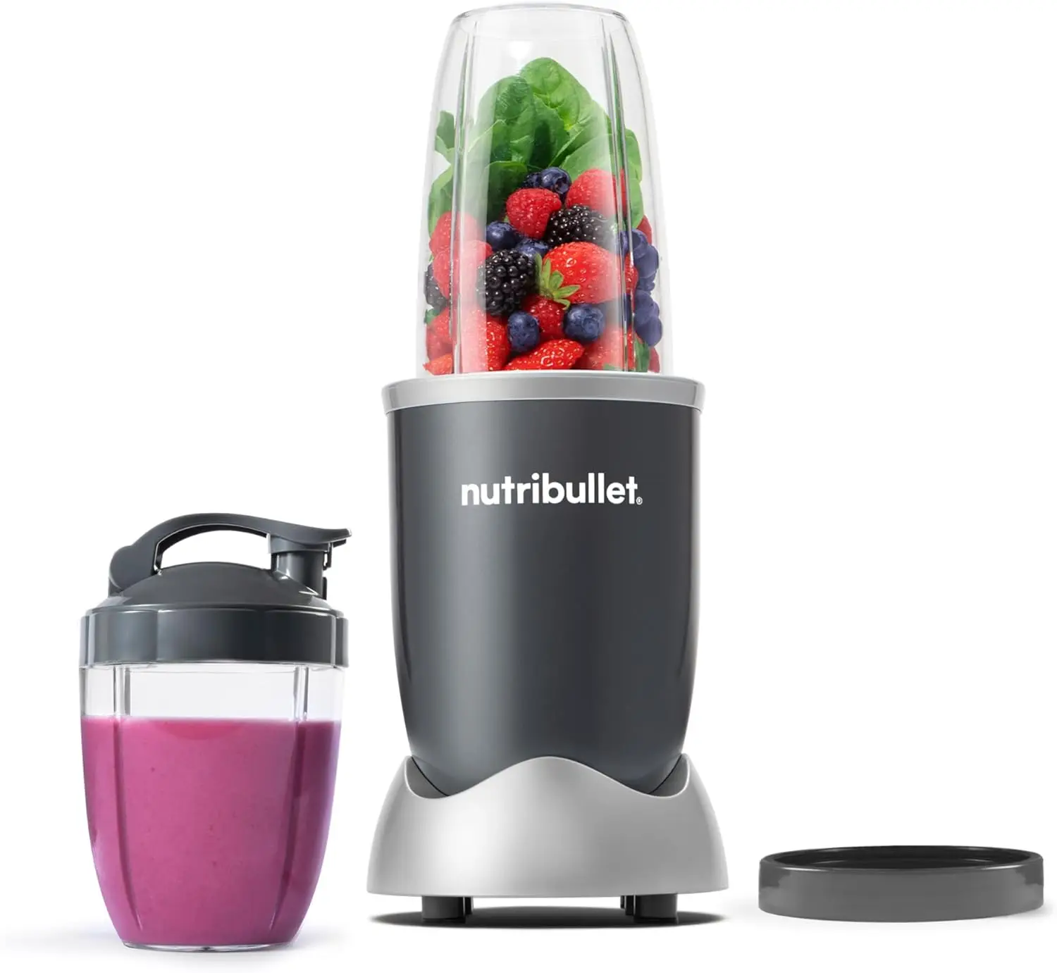 

Personal Blender For Shakes, Smoothies, Food Prep, Andblending, 24 Ounces, 600 Watt, Gray, (Nbr-0601)