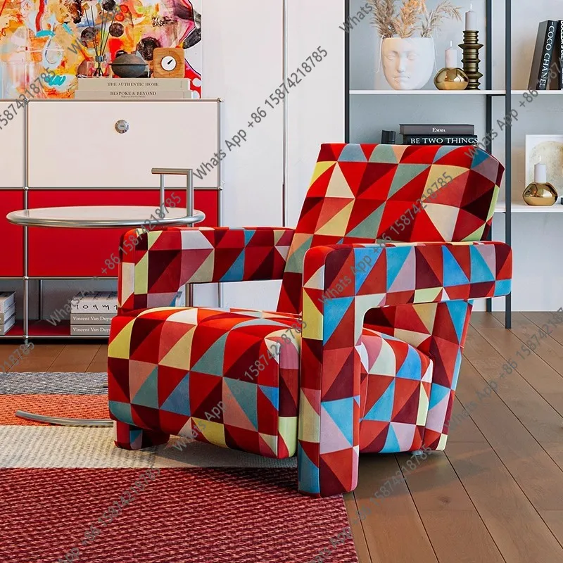 

Скандинавский стул, ретро стул для отдыха, дизайнерский одиночный диван, кресло для гостиной, балкона, подлокотник для отдыха, семь символов