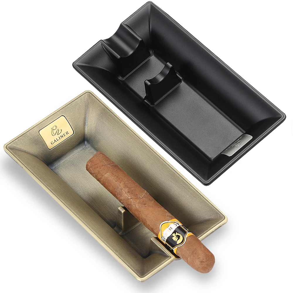 

Galiner Metal Cigar Ashtray Retro Tobacco Holder Stand Rest Smoking Accessories 1 Tube Luxury Charuto Ash Tray Portable