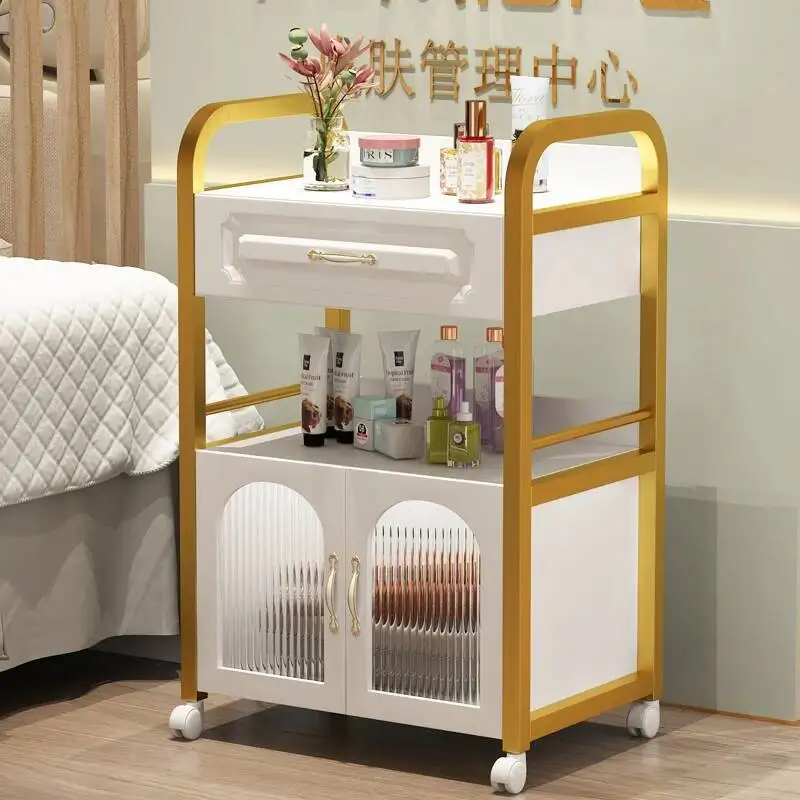 

Barber Rolling Salon Trolley Hair Manicura Storage Tool Salon Trolley Medical Makeup Carrello Attrezzi Salon Furniture BL50ST