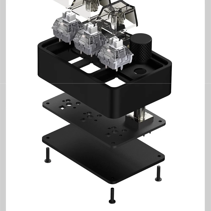 Aluminum Alloy Mini Mechanical Keyboard Full Key Hot-swappable Programmer Keyboard Customized RGB Volume Small Keyboard Gifts