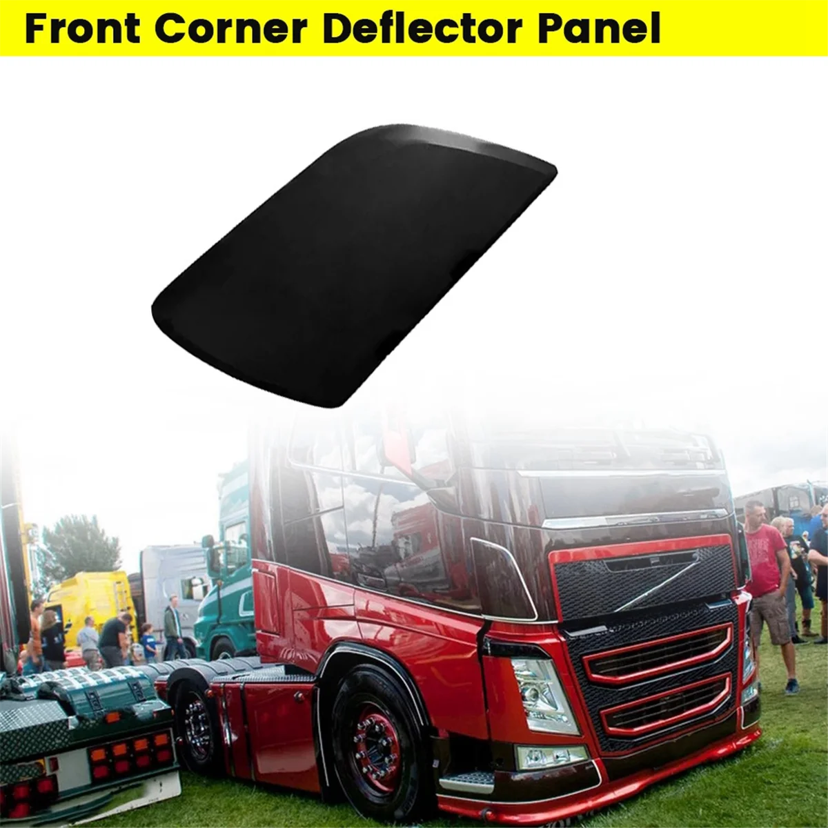 RHD Front Corner Deflector Panel 82392946 for Volvo FH4 Euro 6 12-18 Truck Black Windscreen Angle Fascia Cover Right