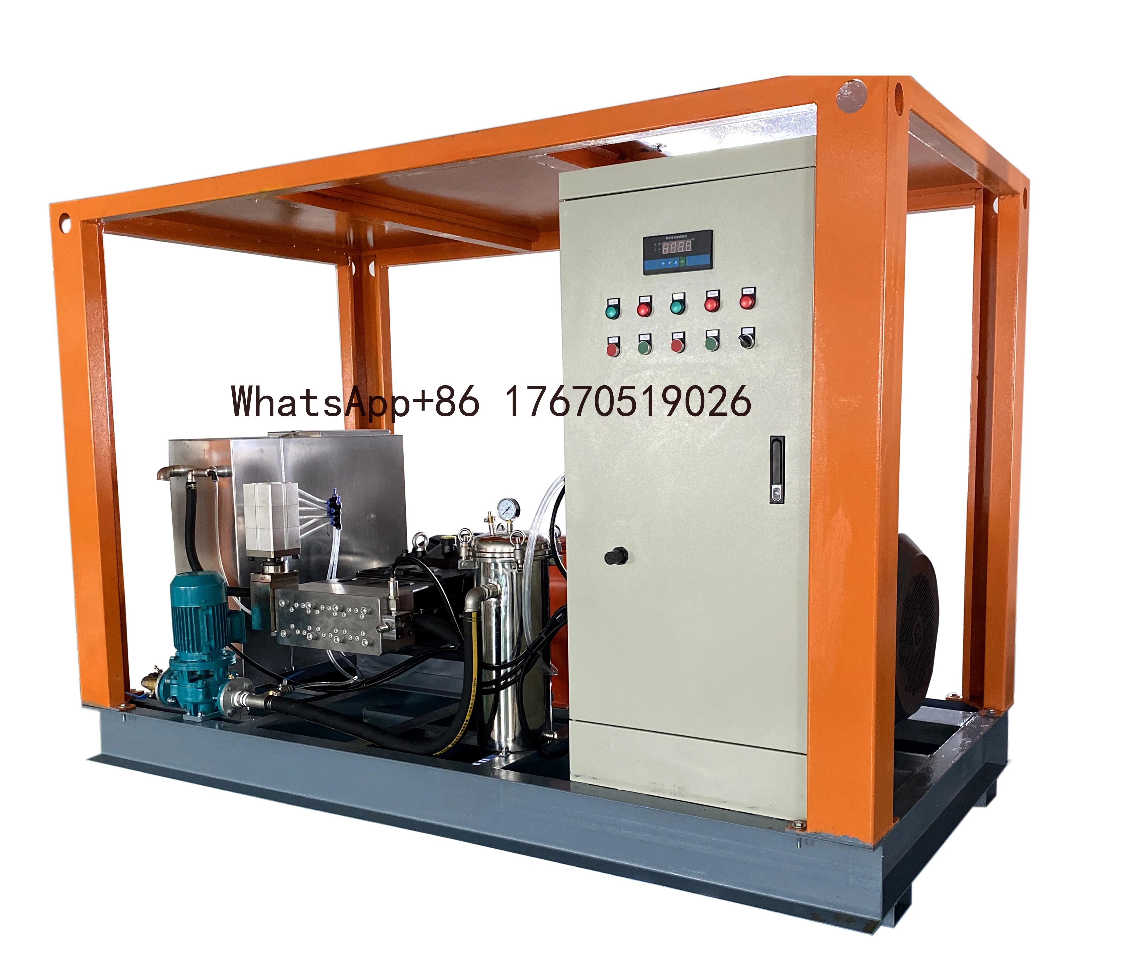 Máquina de Limpieza de Ultra Alta Presión 2000 bar 23 LPM 90 kW, Hidrolavadora de Alta Presión, Nueva Bomba de Chorro de Agua para Eliminar Óxido de Barcos