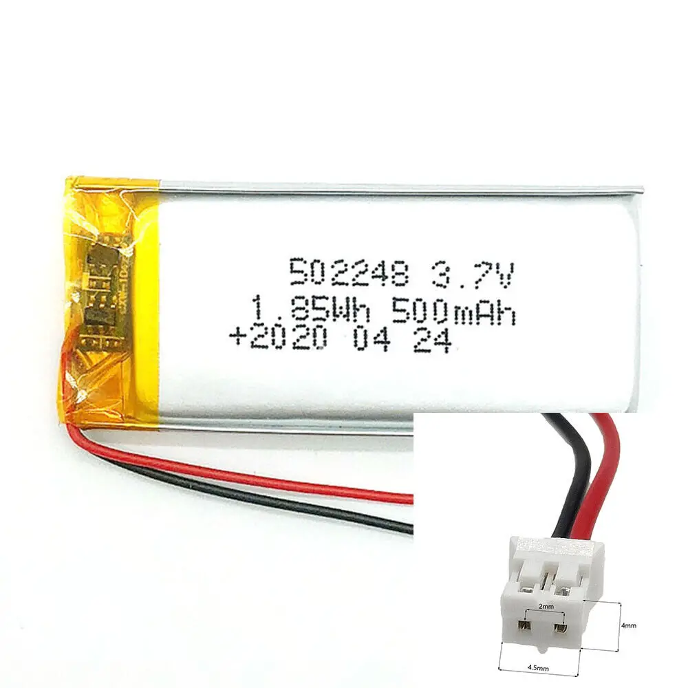 Rechargeable 3.7V 500Mah 502248   Polymer Ion Battery For CHARGING TREASURE POWER DVD ELECTRIC TOYS MP401 TABLET MP3 SMART WATCH