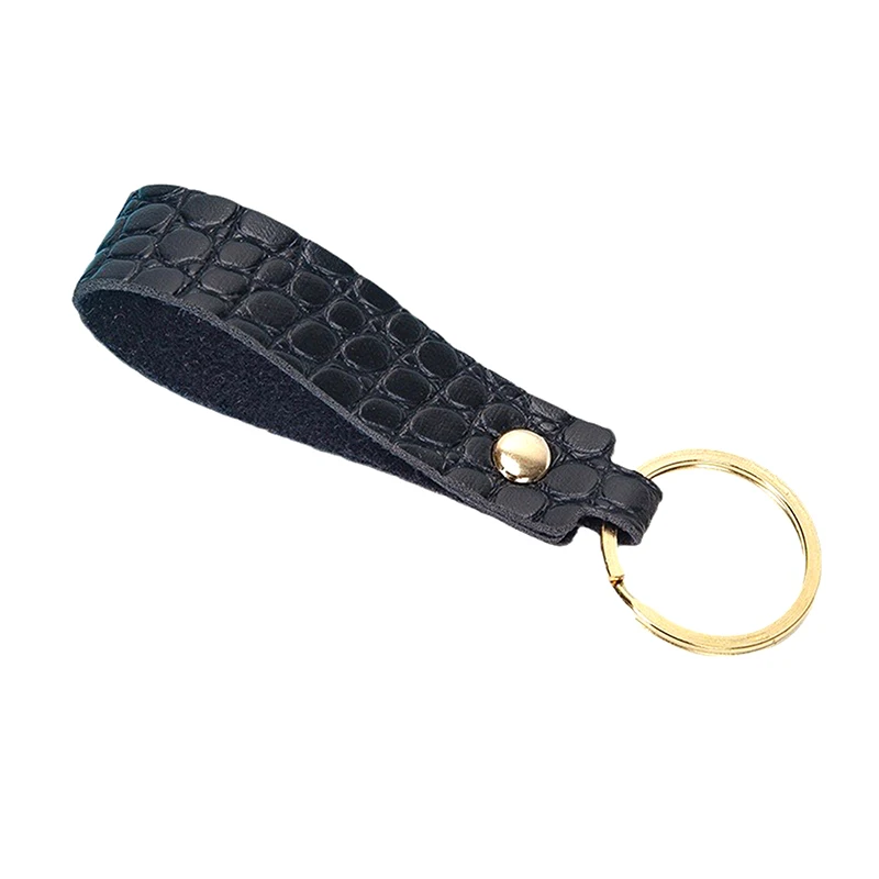 1Pcs New Crocodile Patterned Leather Keychain Leather Keychain For Men Car Key Key Holder Key Ring Bag Accessories