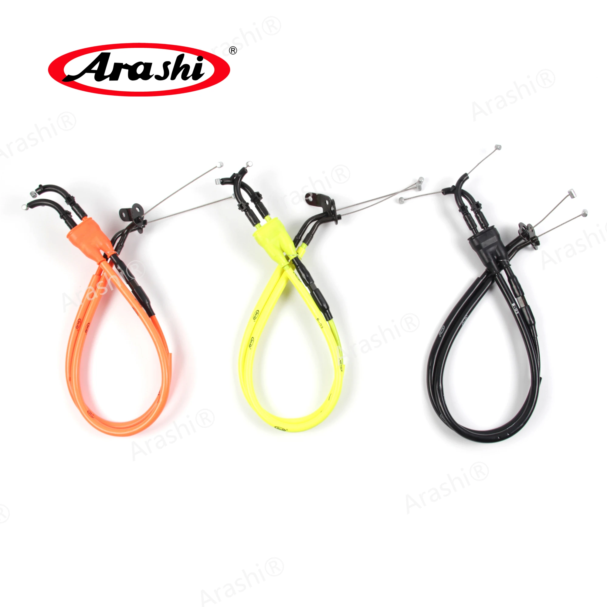 1 Pair YZF R1 2007-2008 Motorcycle Throttle Cables Lines Accelerator For YAMAHA YZF-R1 YZFR1 07 08 Top Quality Black Yellow New