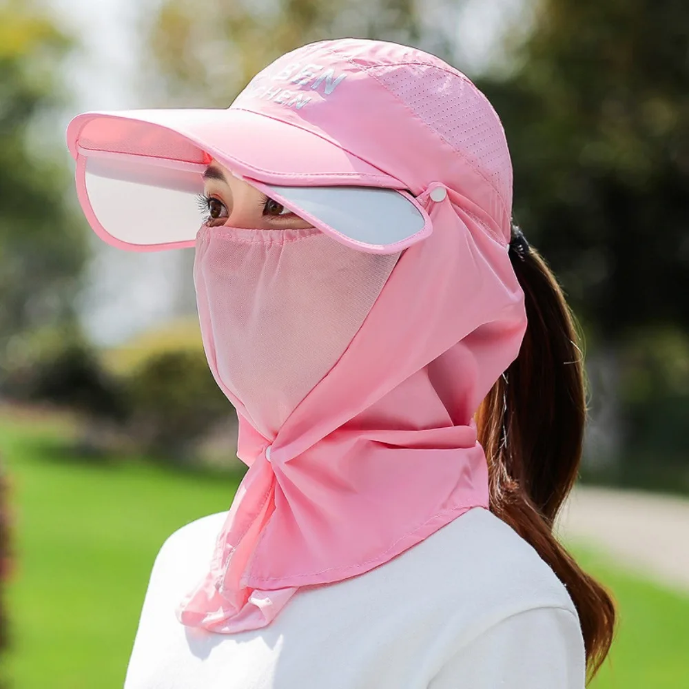 Quick-dry Hat Sun Protection Hat Ice Silk Shield Wide Brim Bucket Cap Large Brim UV Protection Bucket Hat with Neck Cover Men