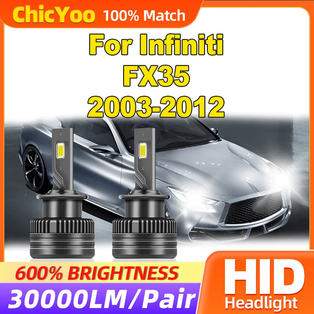 

30000LM Xenon Lamps 120W Turbo Auto Headlamp Bulbs 6000K 12V Xenon Headlights For Infiniti FX35 2003-2008 2009 2010 2011 2012