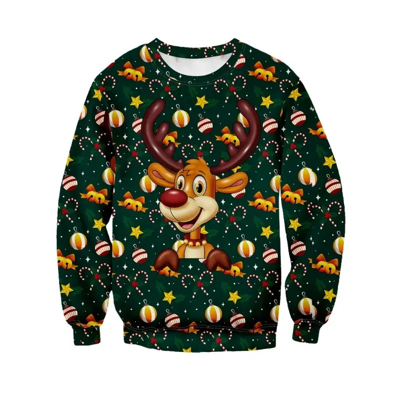 

A multifunctional Christmas sweater with cute cartoon patterns suitable for celebrating holidays and New Year's Eve