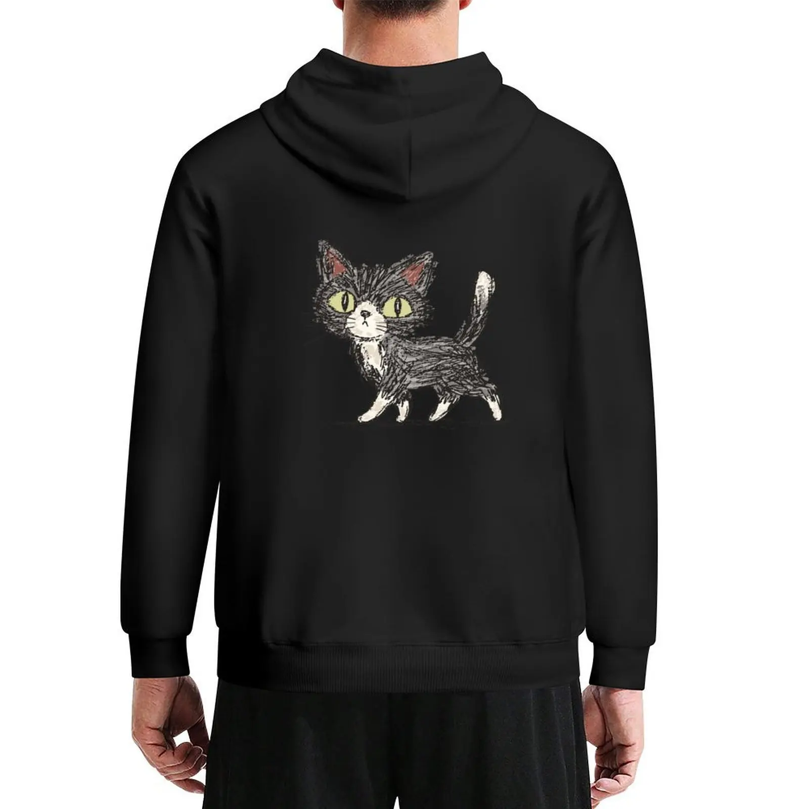 

Rough sketch of a cat Hoodie men's sweat-shirt set graphic t shirts men mens clothes men's autumn clothes hoodie oversize