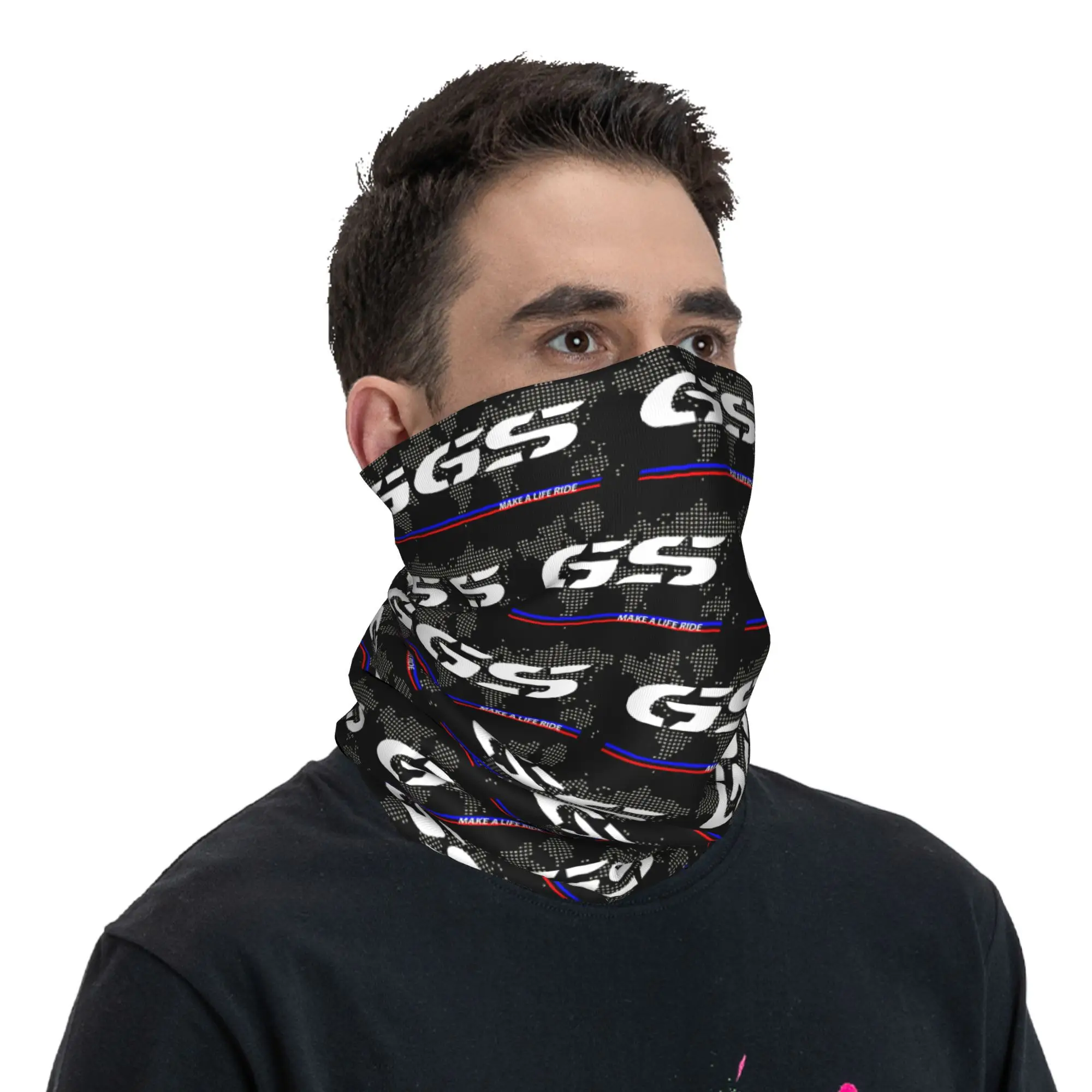 Custom GS Motorcycle Adventure Bandana Neck Warmer Men Women Winter Ski Hiking Scarf Gaiter  Face Cover