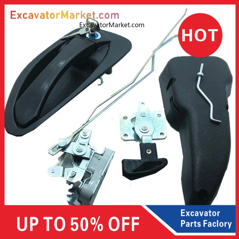 Excavator Parts Excavator Accessories Cab Door Locks Lock Block / Inside And Outside Handles For Hyundai R150-9