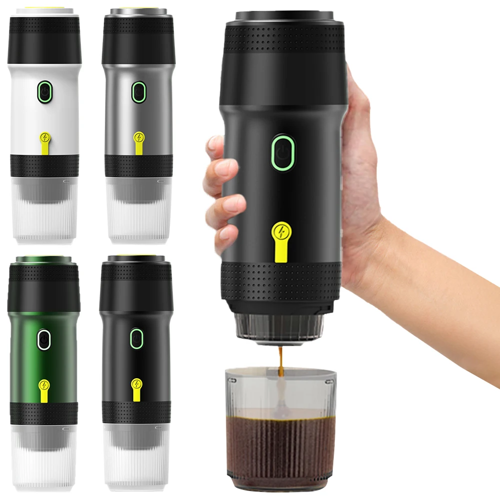 

60ml Portable Italian Espresso Machine Fit for Coffee Capsule/Powder Travel Coffee Maker for Camping Travel RV Hiking Office