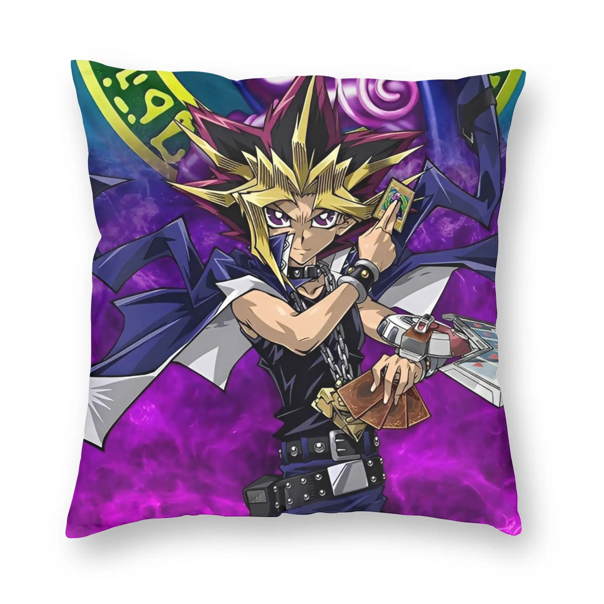 Anime Yu Gi Oh Card Pillowcase Printing Polyester Cushion Cover Decorative  Throw Pillow Case Cover Living Room Square 40*40cm