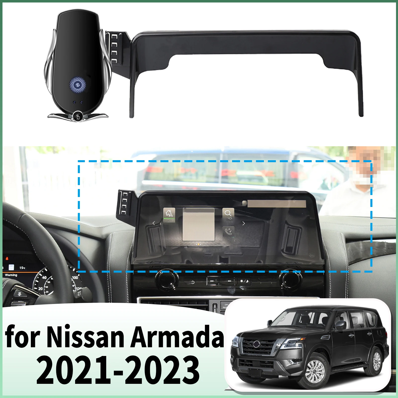 

fit for Nissan Armada Y62 2021 2022 2023 Specific Dashboard Navigation Phone Holder Mount Design Car​​ accessoires