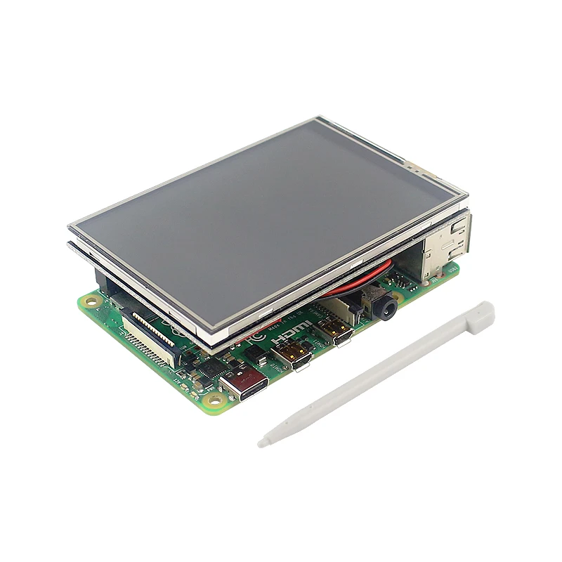 Raspberry Pi 5 carcasa ABS carcasa protectora plateada para Raspberry Pi 3,5 pantalla táctil opcional disipador de calor para Raspberry Pi 5