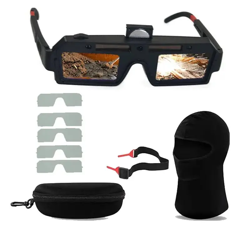 A58Z Ergonomic Welding Glasses For Men Auto Dimming Lens Protective Eye Work Eyewear Fast Response Comfortable Design