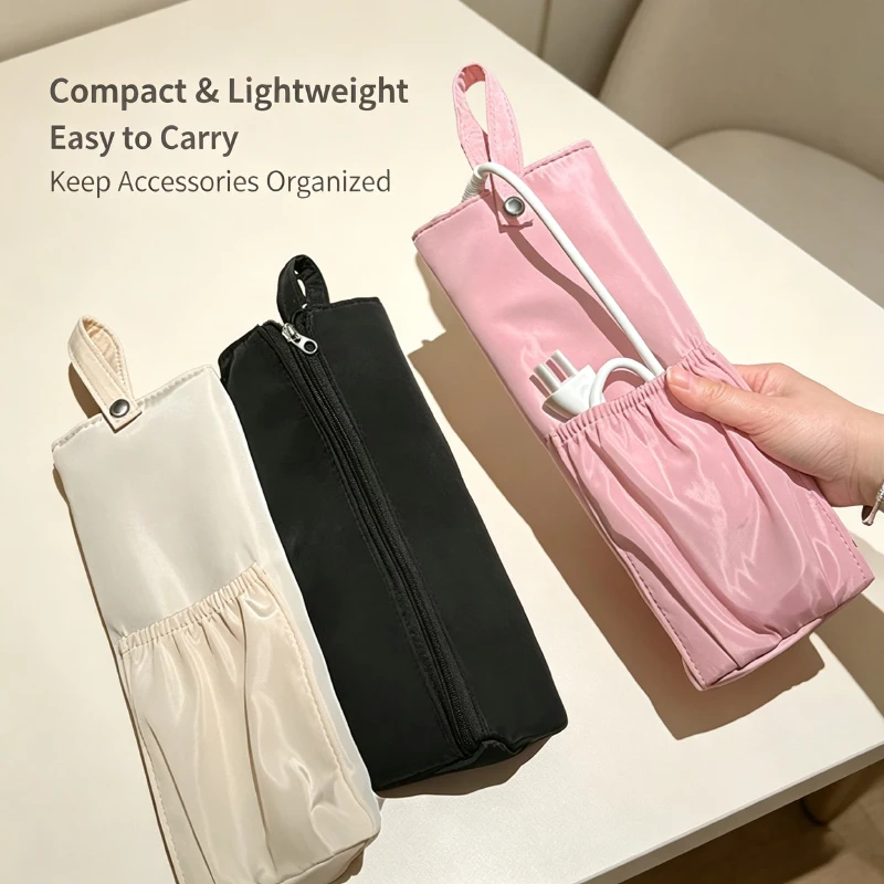 Portable Curling Iron Storage Bag Hair Dryer Travel Storage Bag Reusable Zippered Storage Bag Travel Storage Accessories