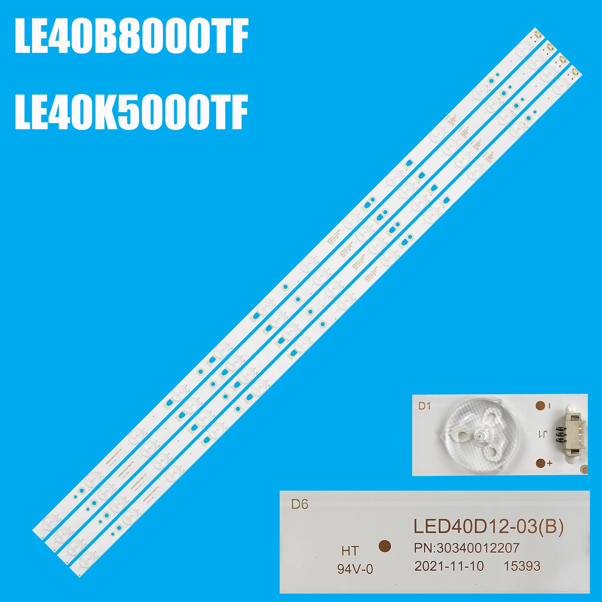 Paski podświetlenia LED(4) do LED40D12-ZC14-04 A B LED40D12-03(B) A MTV-4030lt2 MTV-4026LT2 Haier LE40k5000 LE40B3000 LED40ME1000