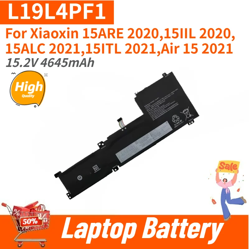 High Quality L19L4PF1 Laptop Battery 15.2V 4645mAh For Xiaoxin 15ARE 2020,15IIL 2020,15ALC 2021,15ITL 2021,Air 15 2021 Brand New