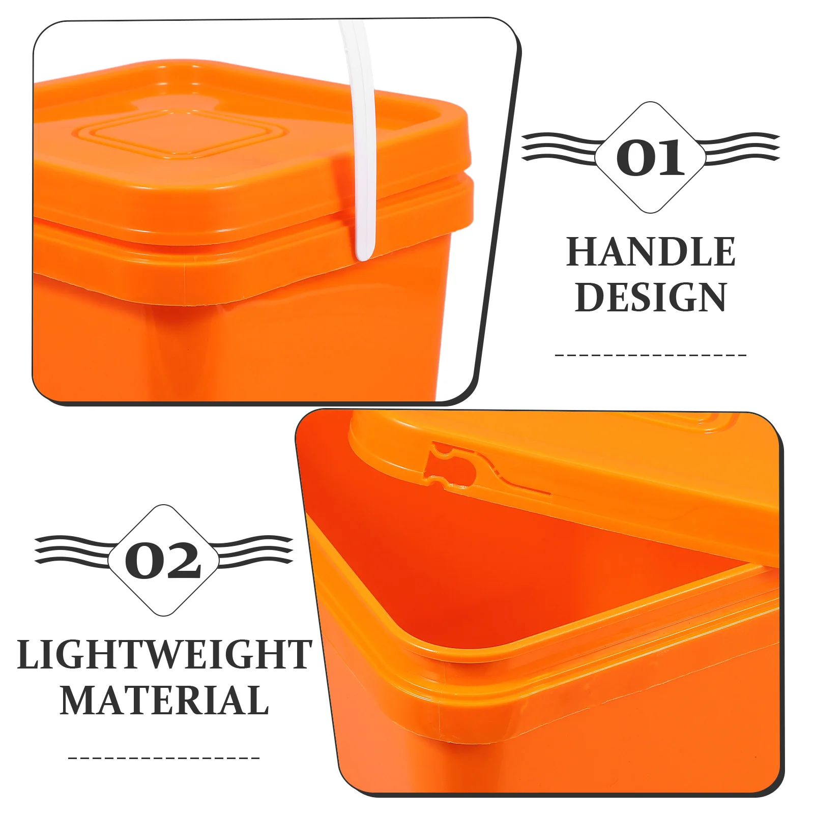 

Plastic Paint Bucket Painting Container Durable Storage Bucket with Lid Handle Portable Pigment Oil Can Paint Pail with Lid