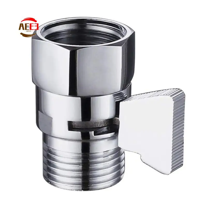 AEE3-4X Water Flow Control Shut Off Valve, Brass Adjustable Water Pressure Regulator For Hand Held Shower Head