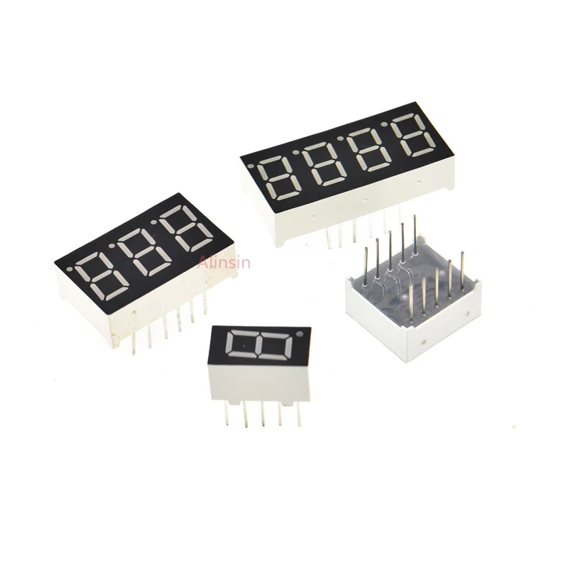 5PCS 0.28/0.36/0.4/0.56 inch 0.36inch 7 Segment 1/2/3/4 bit Red Digital Tube Common Cathode/Anode LED Digit Display 1bit/2bit