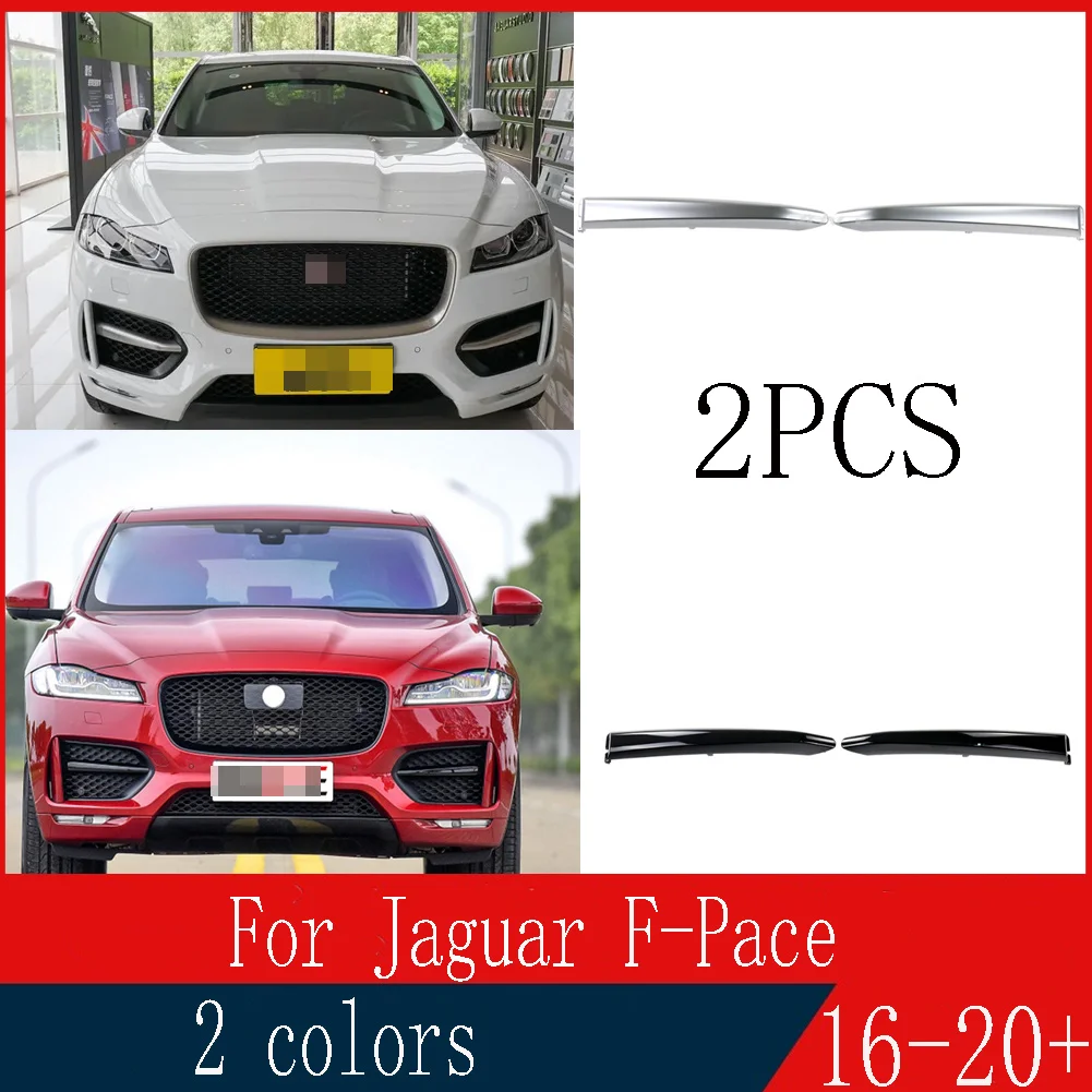 

For Jaguar F PACE/F-PACE X761 2016 2017 2018 2019 2020 Car Front Bumper Grille Molding Trim Fog Lamp Grill Decorative strip