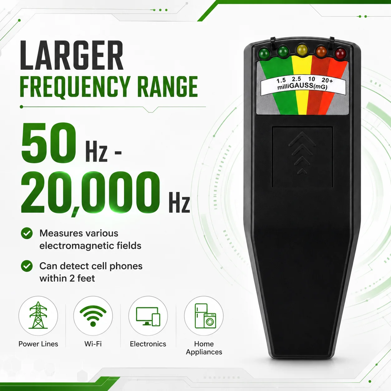 K2 Handheld LED EMF Meter Magnetic Field Ghost Hunting Detector Electromagnetic Paranormal Equipment Tester