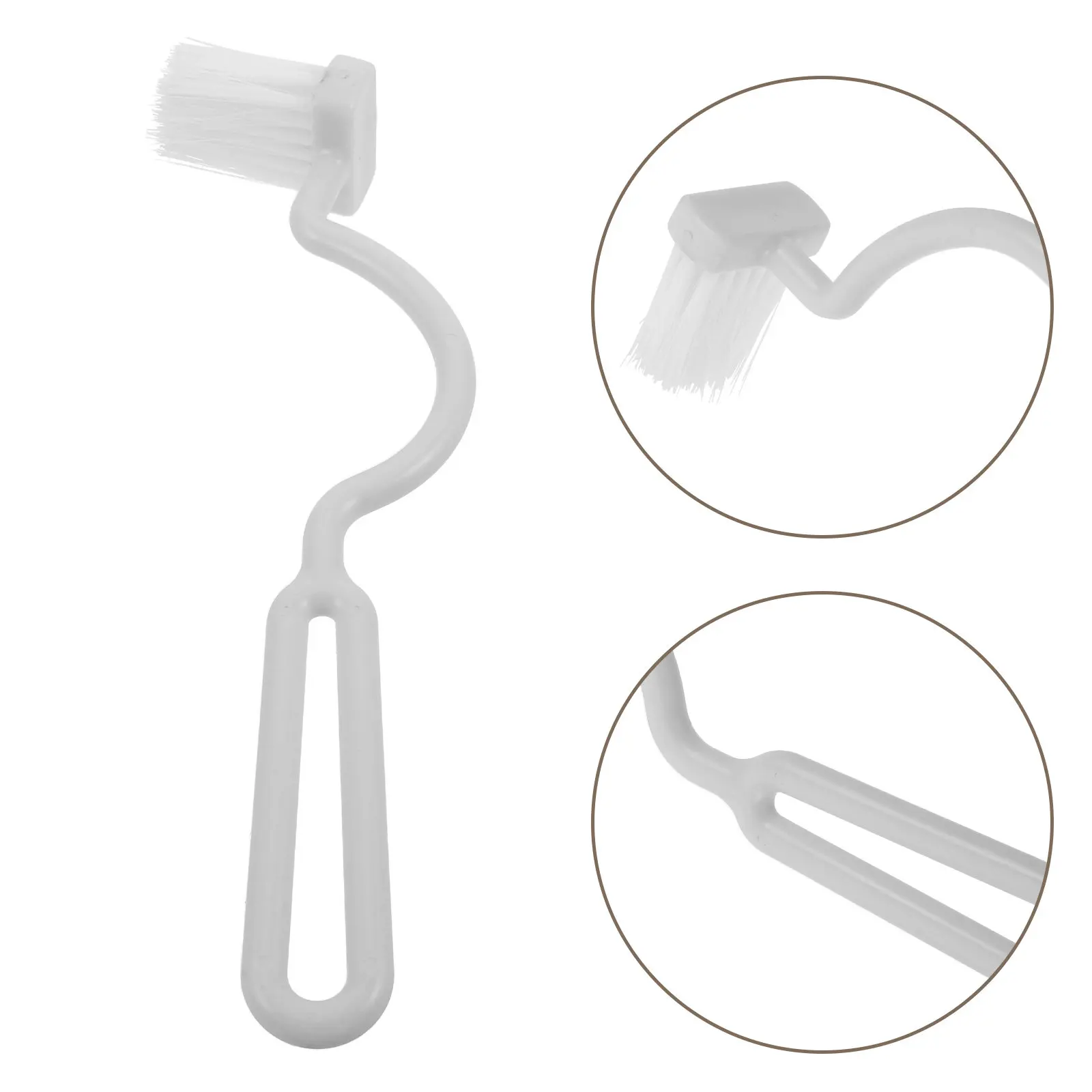 

2Pcs Curved Toilet Brush S-Type Design Ergonomic Handle for Deep Cleaning Toilet Bowl Corner Rim Scrubber Reusable Plastic Brush