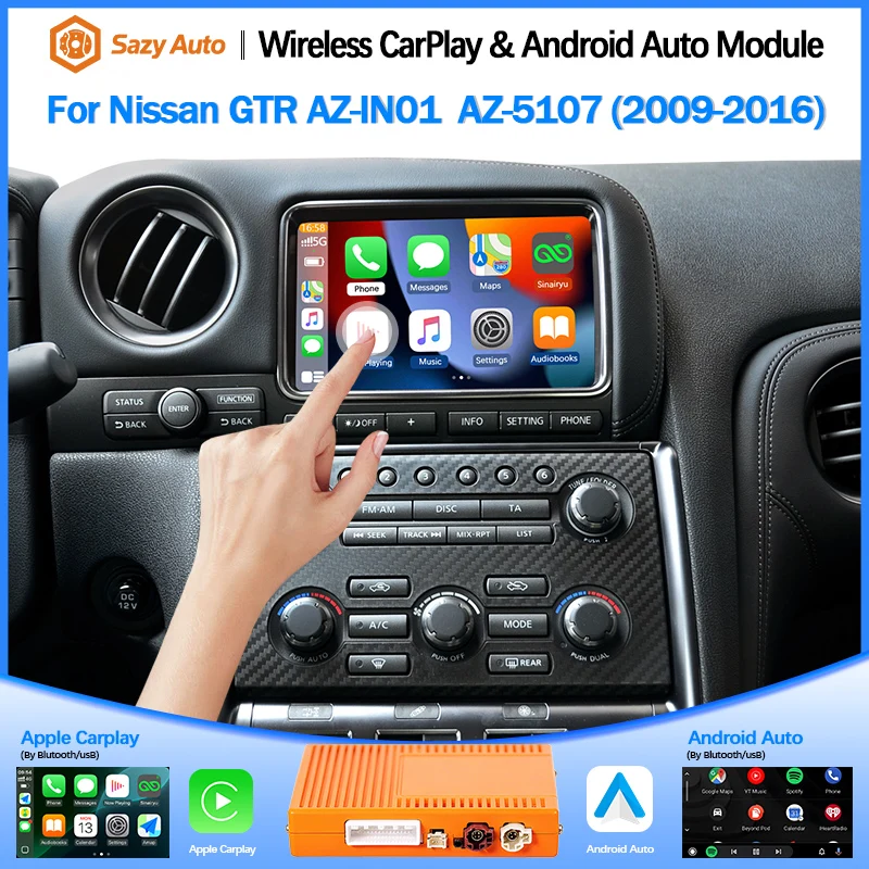NEW CarPlay Video Interface Wireless Android Auto Module for Nissan GT-R 2009-2019 Apple Car Play Upgrade Adapter Screen Mirror