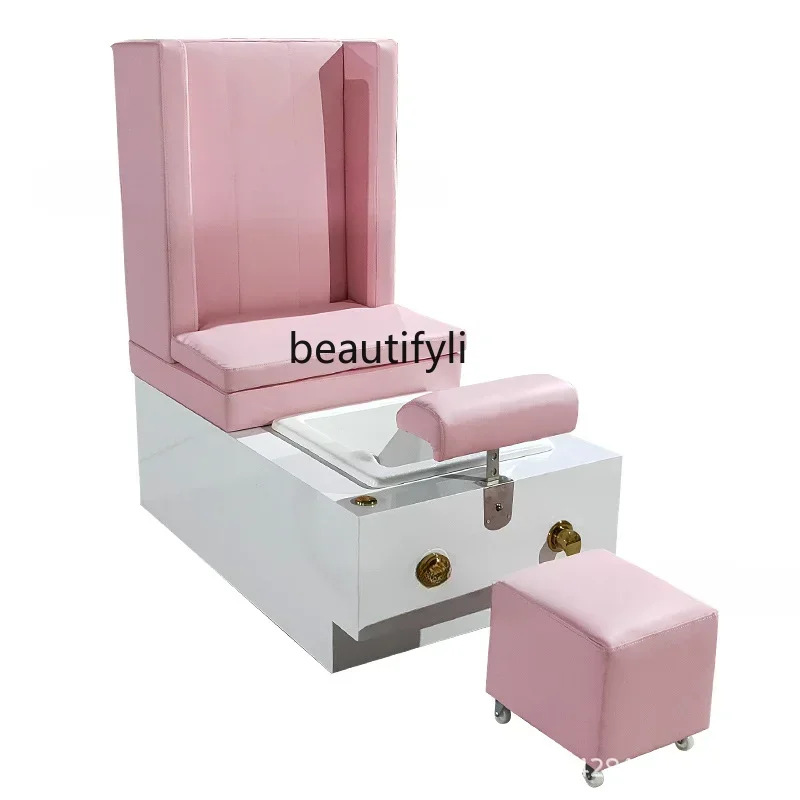 ss newFoot Massage Couch Reclining Foot Bath Spa with Basin Foot-Washing Pedicure Chair Massage Chair Beauty Manicure