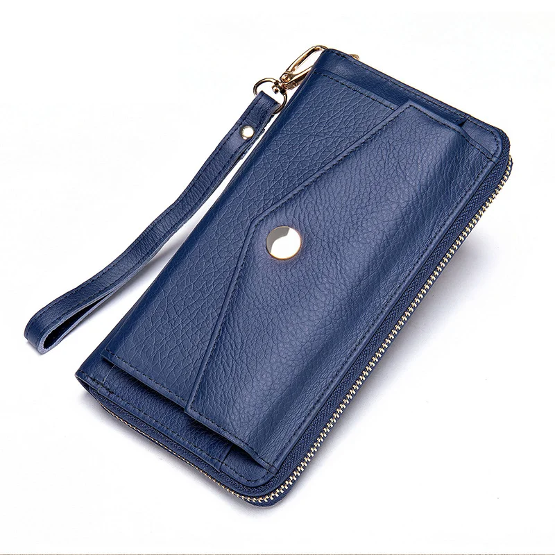 

Leather purse woman's top layer coif leather hand bag naturally soft leather phone bag fashion woman purse leather clutch