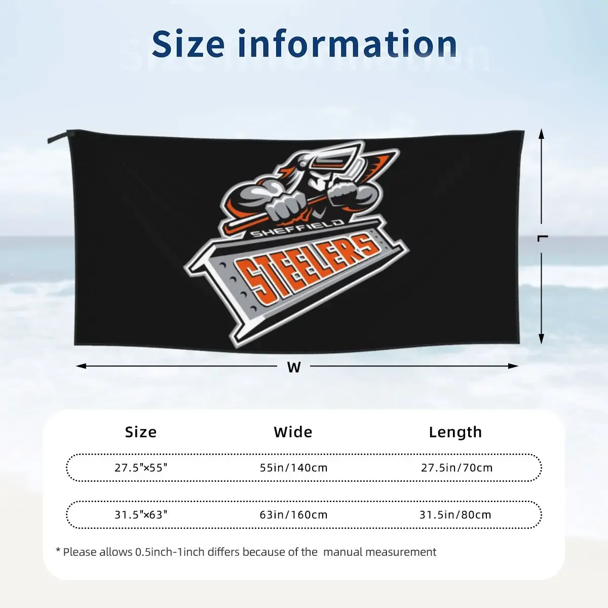 منشفة شيفيلد ستيلرز للشاطئ من الألياف الدقيقة الناعمة سريعة الجفاف ماصة لتسلق الجبال #2