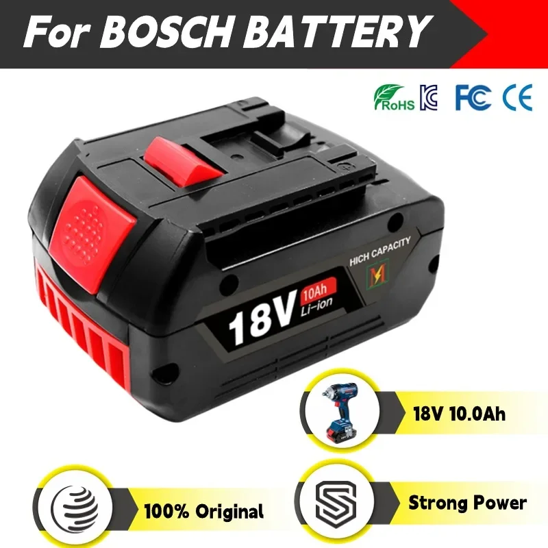 

100% Original 18V 6.0/8.0/10ah Rechargeable Lithium Ion Battery for Bosch 18V 6.0A Backup Battery Portable Replacement BAT609