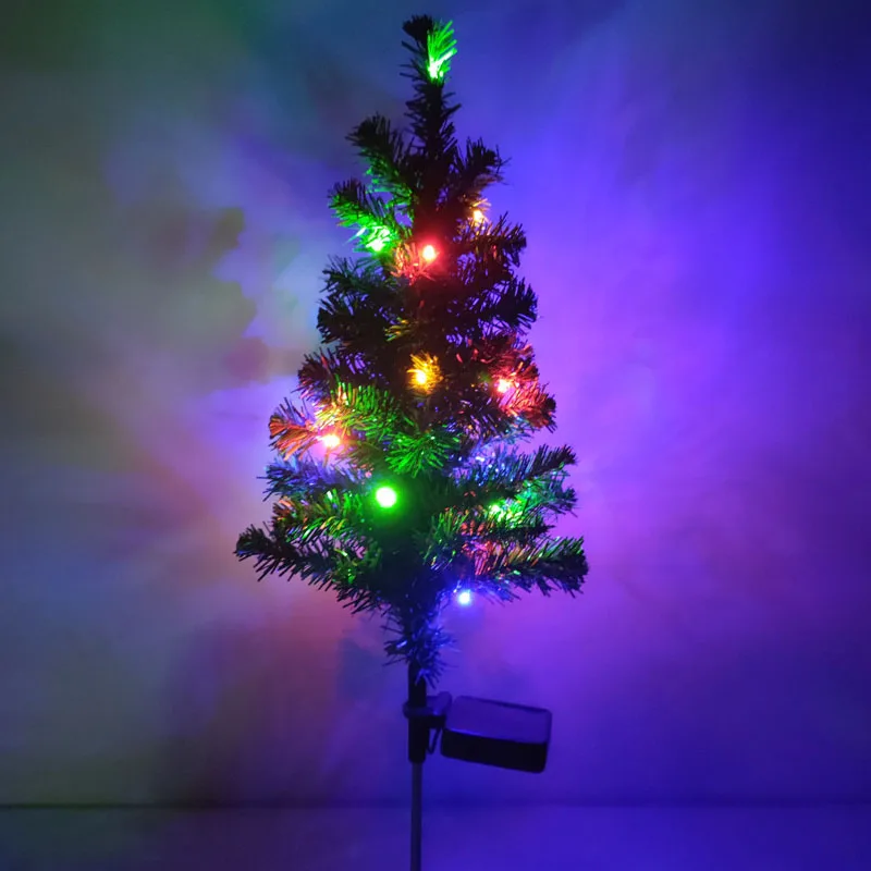 Solar LED Árvore de Natal Decoração Luzes, Controle de Luz Inteligente, Impermeável, ABS, Jardim, Pátio, Varanda, Lâmpadas Paisagem