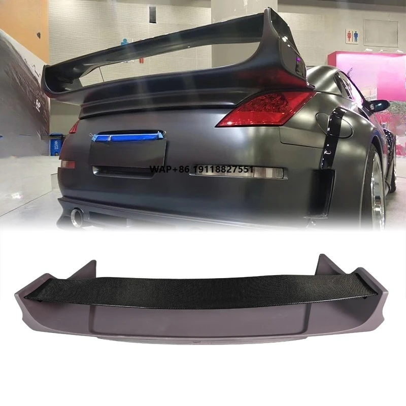 For Fairlady Z - Car 350Z Z33 EVDE-Style Wing High-Quality Performance Spoiler Parts Carbon Fiber+Glass Fiber Primer