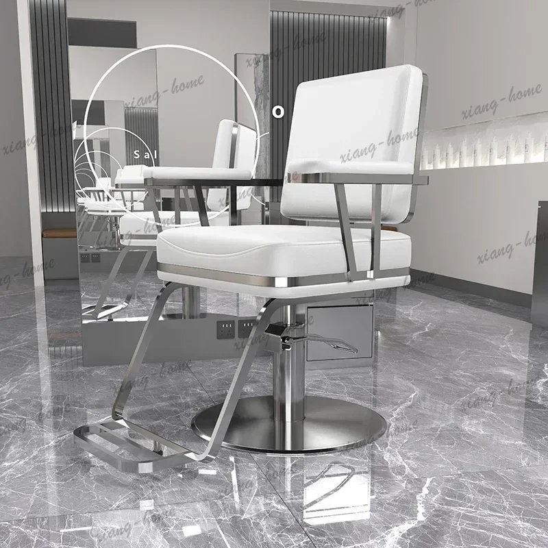 LSReclining Lash Barber Chair Gold Esthetician Hairdressing Backwash Barber Chair Recliner Line Mocho Cadeira Hair Salon Furnitu