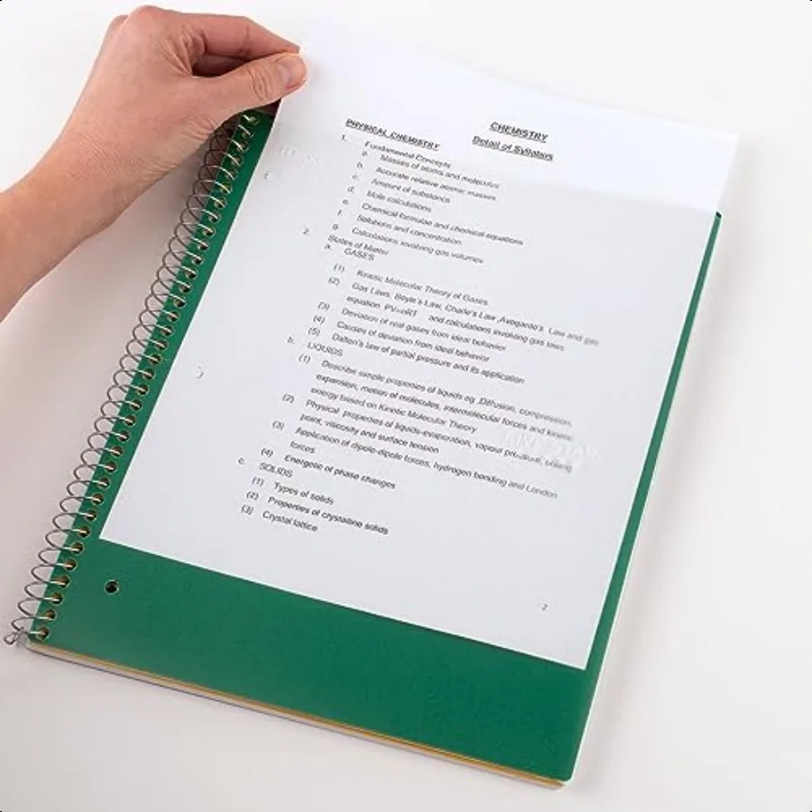 Quaderno a spirale + app di studio Confezione da 6 1 soggetto College a righe 81 2" x 11" 100 fogli Fight Ink Bleed Personalizzabile Resistente all'acqua