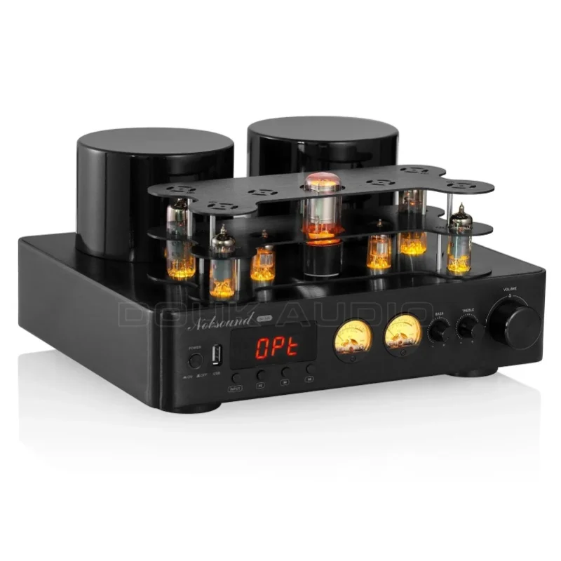 Return-Douk Audio HiFi Hybird Stereo-Röhrenverstärker Bluetooth 5.0 Audio-Empfänger COAX / OPT Leistungsverstärker USB-Player