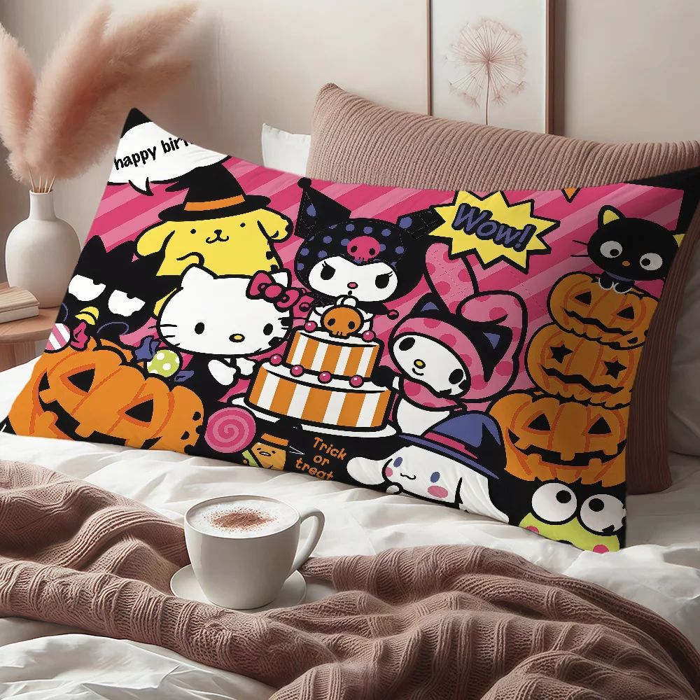 غطاء الوسادة وسادة مستطيلة SRO m-Melody غطاء الفن k-kuromi المنزل أريكة غرفة المعيشة مضحك مقهى هالوين المخدة #6