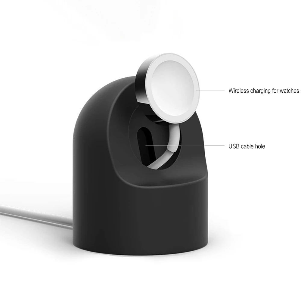 Draadloze Smart Siliconen Horloge Houder Oplader Standaard Desktop Tafel Beugel Voor Iwatch 7 6 5 4 3 2 Se 1