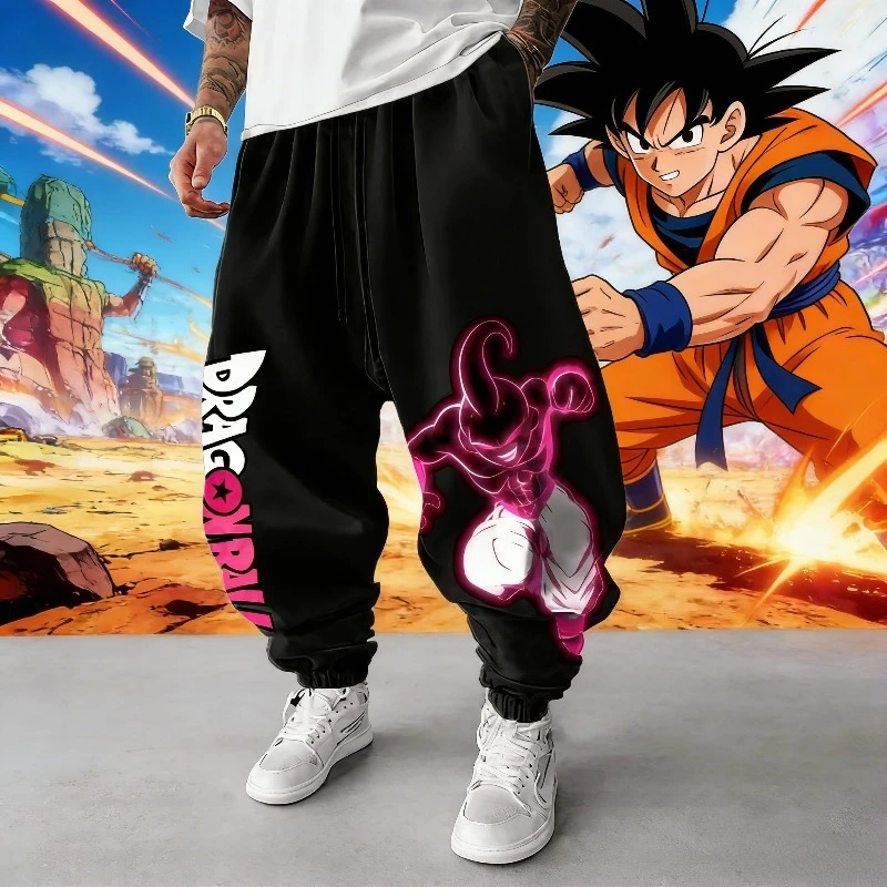 

Спортивные леггинсы унисекс «Драгон Болл: Гоку и Маджин Буу» (коллекция 2026 года) – осенние, в американском стиле