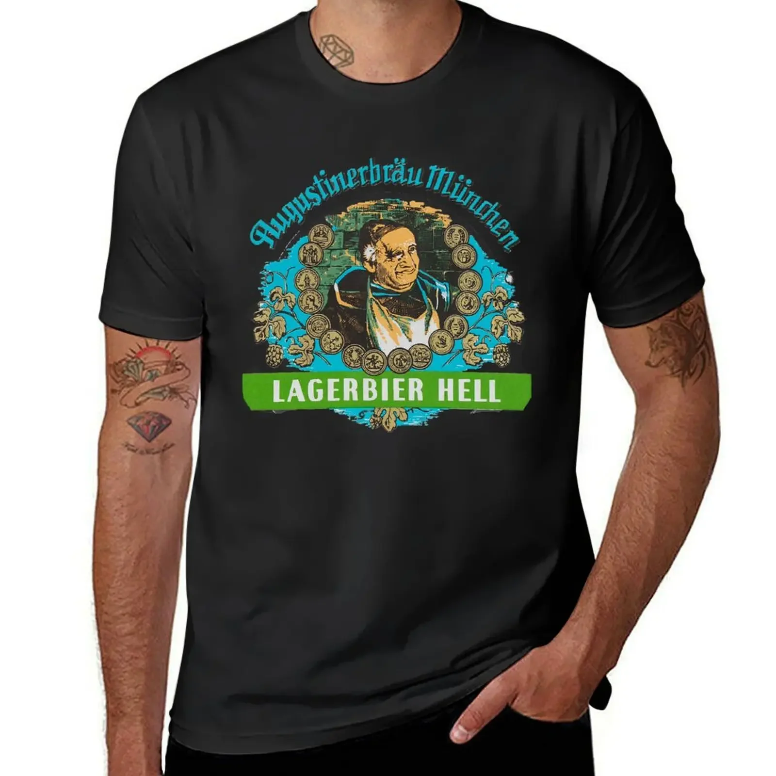 Augustiner Munich Beer...Lagerbier Hell Classic T-Shirt customizeds anime clothes basketball graphic tees clothes for men