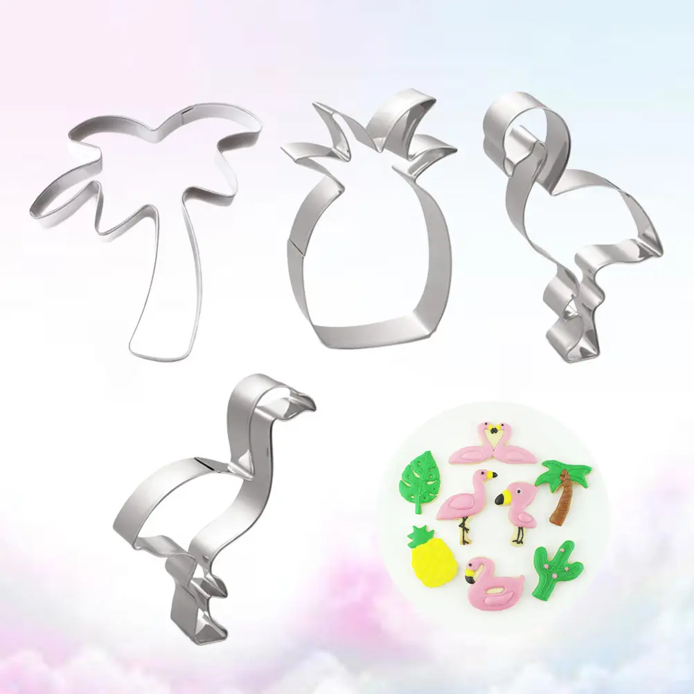 Cartoon Coconut Tree Cookie Cutter Stainless Steel Baking Tool for Cookies Cakes Chocolate Decoration Kids DIY Gift Present