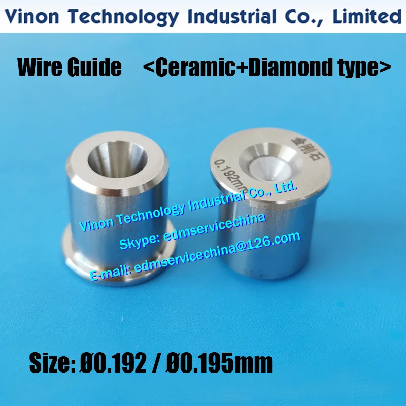 

Ø0.192, Ø0.195, Ø0.215mm EDM Wire Guide (Ceramic+Diamond type) used for Beijing AGIE Medium Speed Wire Cutting Machines